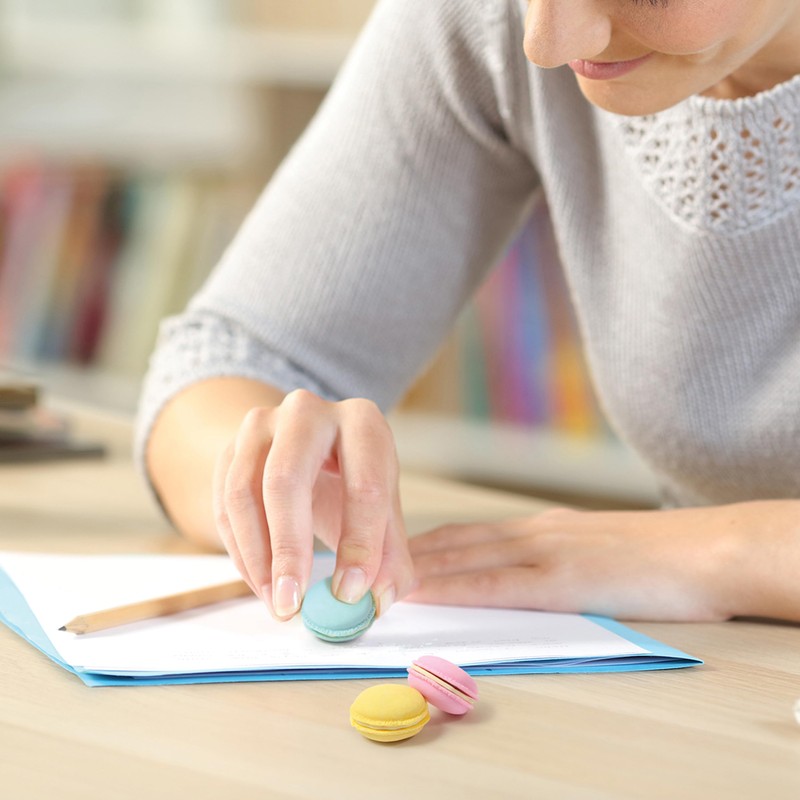 Genuine Fred Sweet Mistakes Macaron Erasers, Set of 6, Scented,