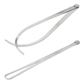 AUXBC 1 Pair 300mm/12 Inch Inside Outside Caliper Set, Stainless Steel Measuring Tool with Firm Friction Joint for Accurate Internal and External Measurements