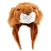 [Lurrose] Carnival Hat Plush Lion Tiger Headwear Cap Performance Hat