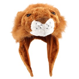 [Lurrose] Carnival Hat Plush Lion Tiger Headwear Cap Performance Hat Party Selfie Hat Modeling Props Party Hat Hat Hat Lion Hat