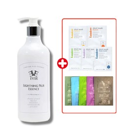 Eveever Lightening Plus Essence 500ml Moisturizing Whitening Whitening Functional Large Capacity Essence Lightening Essence + 10 Packs & Samples / 이브에버 라이트닝 플러스에센스 500ml 촉촉 미백 화이트닝 기능성대용량 에센스 라이트닝에센스+팩&샘플10종