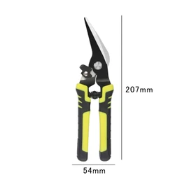 Versatile Scissors, Powerful Scissors, Total Length: Approx. 8.1 inches (207 mm), Iron Cutting Shears, Metal Cutting Shears, Sheet Metal Scissors, Spring Loaded Handle, Metal/Cardboard/Cloth/Cardboard
