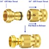 Garden Hose Quick Connector, 3/4 Inch GHT Thread Quick Connect