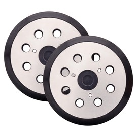 5" Orbital Sander Replacement Pad Hook and Loop, 5 Inch 8 Hole Metal Sander Pads Compatible with Makita BO5010, BO5030K, BO5031K Random Orbital Sander (2 Pack)