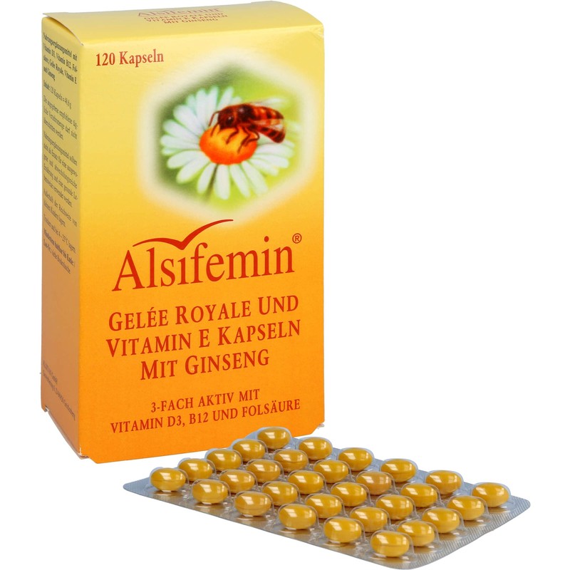 Alsifemin Gel e Royale and Vitamin E Capsules with Ginseng,
