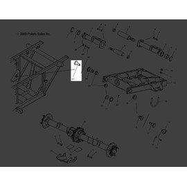 Polaris ATV Swingarm Pivot Bolt, Genuine OEM Part 5131697, Qty 1