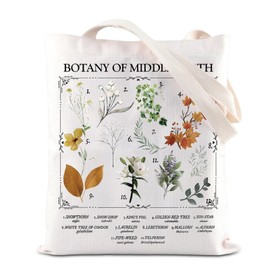 TGBJE Middle Earth Herbology Tote Bag Lotr Rings Movies Inspired Gift Medicinal Herb Theme Shoulder Bag (Herb)
