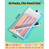Smarpau A6 Mesh Document Bag, 36PCS Clear Pencil Case Plastic