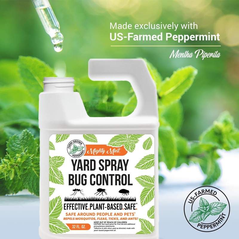 Mighty Mint Peppermint Oil Lawn & Yard Bug Control Spray