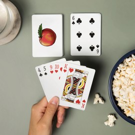 Lantern Press Peach, Icon (52 Playing Cards, Poker Size Card Deck with Jokers)