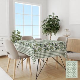 Plaid Olive Patterned Easter Tablecloth One Piece 60x86