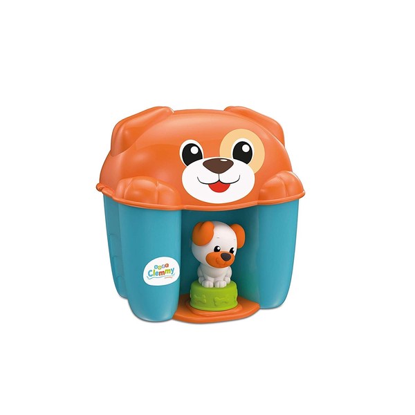 Clementoni - Soft Clemmy-Dog & Puppy, Soft Building Blocks, Multi-Colour,