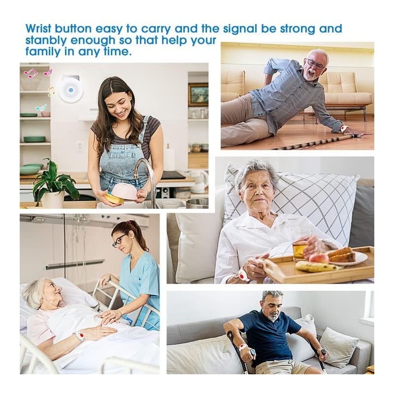 ChunHee Wireless Personal Alarm for Elderly- Caregiver Pager Emergency Call