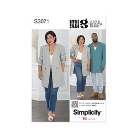 Simplicity Jacket Sewing Pattern, Multicolor