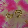 Unbranded 18ct Gold-Plated Triple Layer C-Shape Half Hoop Stud Earrings