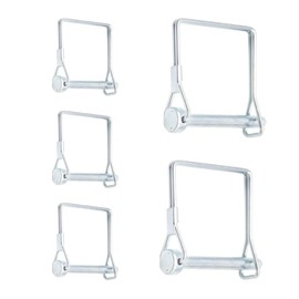 Hocansen Pack of 5 Folding Cotter Pins, 6 x 50 mm, One Cotter Pin, Rectangle, Carbon Steel Cotter Pins, Top Link Bolt, Shaft, Square Locking Pin, Locking Pin, Clutch Pins for Farm Trailer (6 x 50