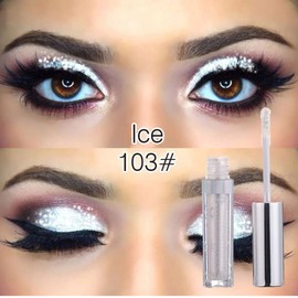 Long Lasting Waterproof Shining Shimmer Glitter Liquid Eyeshadow Metallic Pigments Makeup Metals Gloss for Eyes Eyeliners Sparkling Eye Shadow Set Gift Shiny Pen Eyeliner Kit (A103)