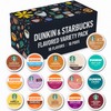 Starbucks & Dunkin’ Flavored Coffee Pods Variety Pack – 16