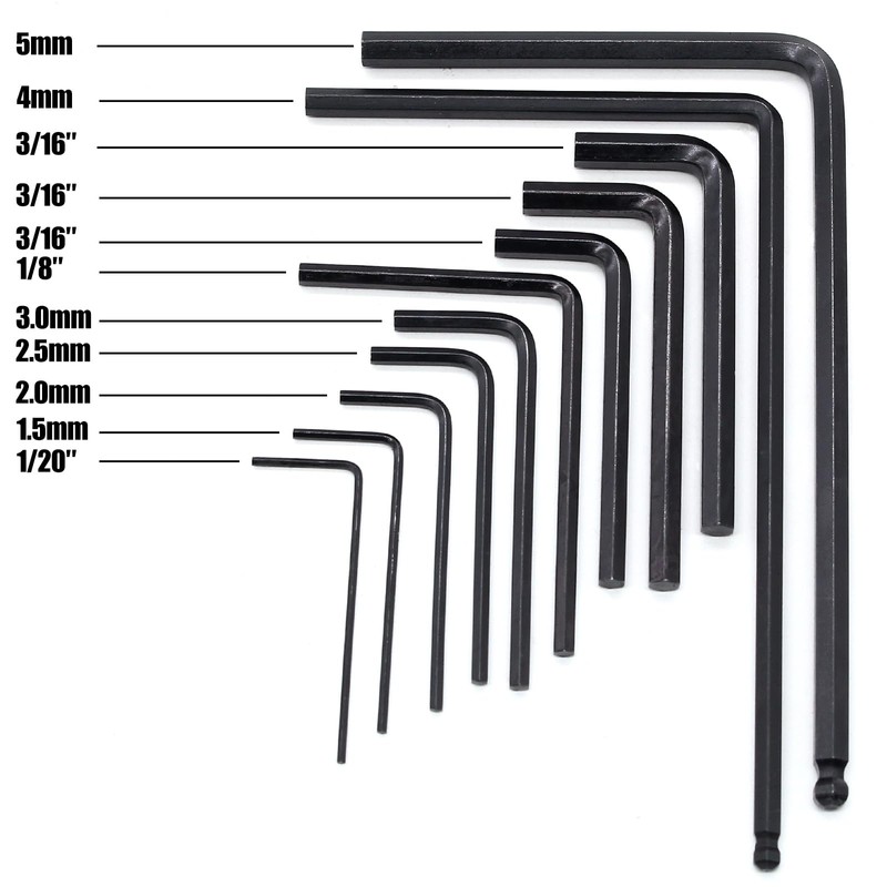 Uenhoy 13 Pcs Guitar Allen Wrench Set, Ball End Truss