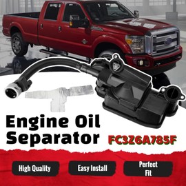 FC3Z6A785F Engine Oil Separator Assembly Fits for 2017-2019 Ford F-250 F-350 F-450 F-550 Super Duty 6.7L V8 Diesel PCV CCV Vent Valve Engine, Replaces FC3Z-6A785-F