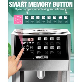WantJoin Fructose Dispenser Commercial - 16 Weight Settings Automatic Sugar Dispenser Machine 8L/8.5Qt Syrup Quantitative Machine for Beverage with Measuring Cup Mixing Stick Bubble Tea Equipment,350W