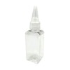 JQ Transparent pointed-cap square 50ml dispensing bottle / 투명 뾰족캡 사각 50ml 소분공병