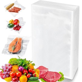 Bolsas de Vacío para Alimentos25x17cm, 100piezas Bolsas de Alimentos para Envasar al Vacío Professional, Bolsa de Sellador Gofradas para Conservación y Cocción