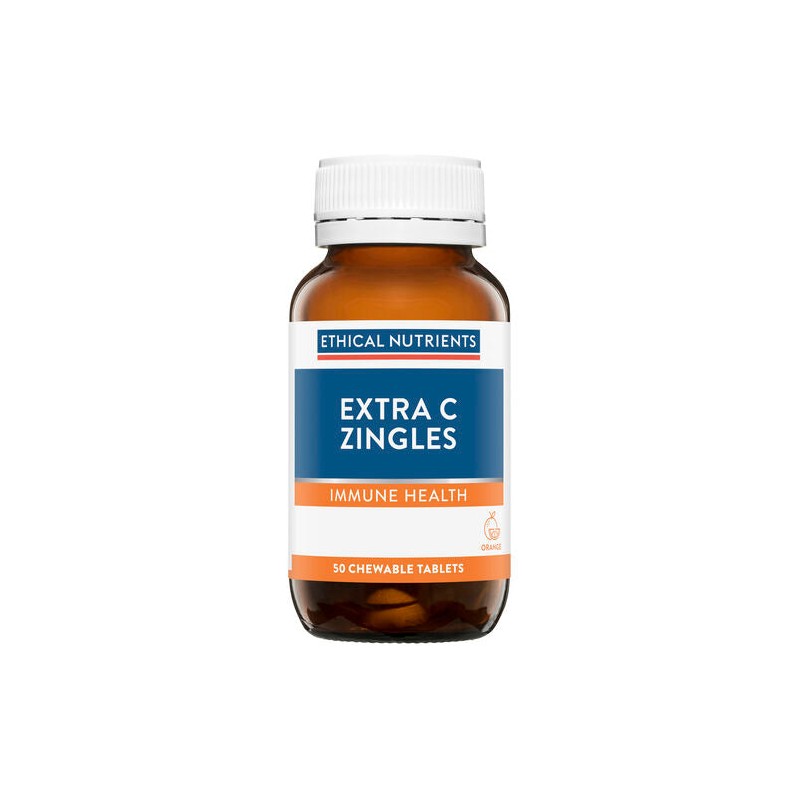 Ethical Nutrients Extra C Zingles (Orange) 50 Tablets