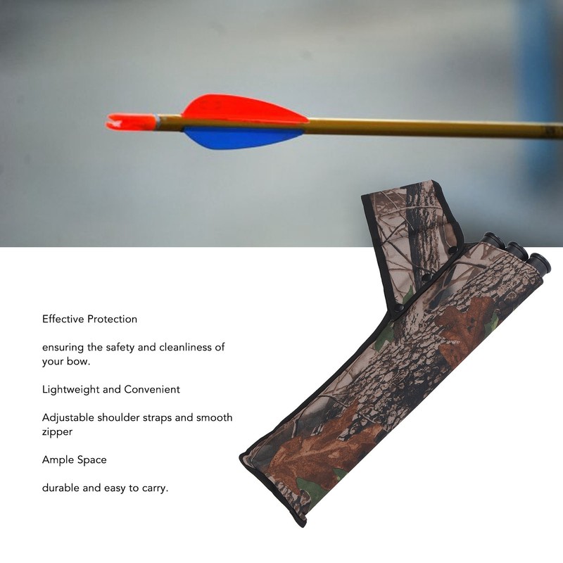 3 Tubes Hip Quiver Waist Hanged Arrow Archery Carry Bag