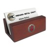 Indiana University Block IU Nickel Silver Emblem Sienna Business Card