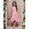 Galawaqe Kids A-Line Halter Neck Chiffon Junior Bridesmaid Dresses Girls