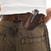 MUZZIOU Handmade Leather Pocket Knife Sheath, Folding Knife Sheath Compact