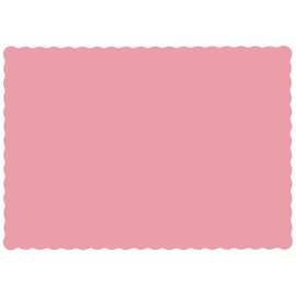 Hoffmaster 310525 Paper Placemat, 13-1/2" Length x 9-1/2" Width, Scalloped Edge, Dusty Rose (Case of 1000)