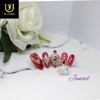 ❗Limited❗ Ruby handmade nail tips - Long Almond / ❗한정❗