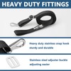 Adjustable Bimini Boat Top Straps,One Hooks 38"~70"Marine Awning Webbing Straps,with