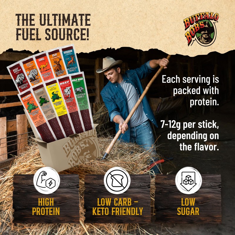 Buffalo Bob's Wild Game Meat Snack - Beef and Buffalo