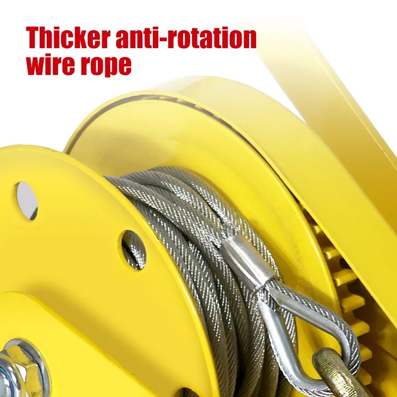 2600LBS Heavy-Duty Manual Winch, Hand Crank Puller, Direct ShippingLoad Capacity: