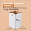 AVIDITI Cardboard Trash Cans and Recycling Bins, 40 Gallon 18"L