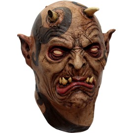 Ghoulish Productions Devil's Ink, Máscara de Miedo de Demonio del Inframundo, Disfraz de Monstruo del Infierno Ideal para Halloween y Fiestas de Disfraces