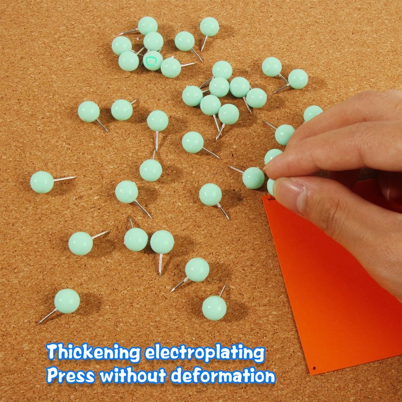 VAPKER Map Tacks 150Pcs Large Size Pins 0.37inch (9.5mm) Round