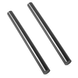 Calvana (2 Pack) Round Acetal Copolymer Rods - Standard Tolerance 1-Inch Diameter and 12-Inch Length Opaque Black Acetal Copolymer Rods Meets ASTM D6778 Specifications Perfect for Non-Marring Fixtures