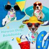 Weewooday 50 Pcs Hawaiian Dog Bandanas Bulk Summer Bandanas for