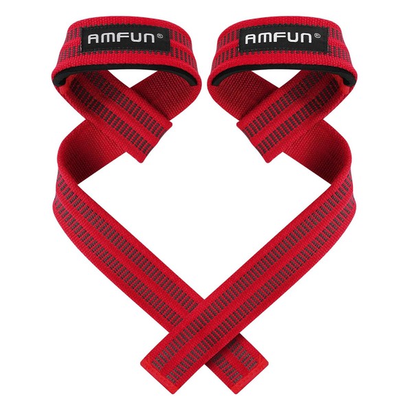 AMFUN Lifting Straps for Strength Training and Bodybuilding, Lifting Straps (Padded), Deadlift Straps, Professional Lifting Straps for Fitness, Powerlifting for Women and Men