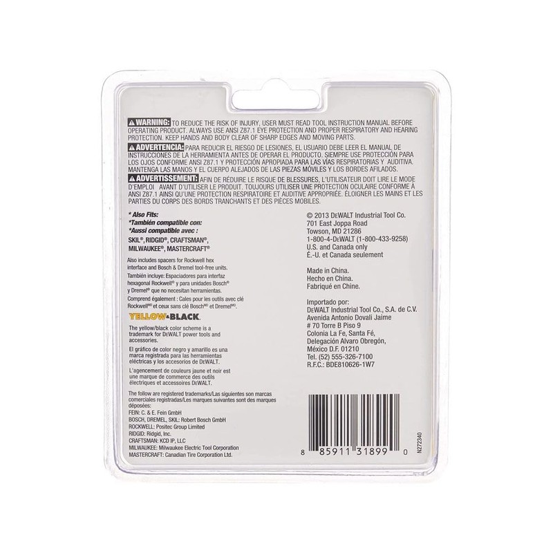 DEWALT Dwa4219 Oscillating Carbide Grout Removal Blade