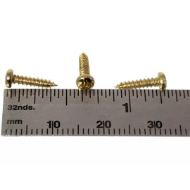 C. B. Gitty 100pc. #2 x 3/8ths-inch Brass-plated Phillips Round Head Screws