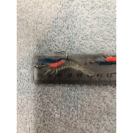 HUFT 3 Packs Of 3, 2-1/8” Blue Clear Glitter Shrimp NIP