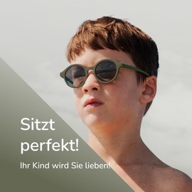 Bubadee Children's Sunglasses 2-5 Years - Cool Plain Sunglasses for Boys and Girls - 100% UV Protection - Polarised Sunglasses Children without Pressure Points - Children's Sunglasses as a Gift,