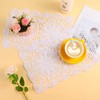 2 PCS Dollies for Tables Handmade Cotton Crochet Doilies White