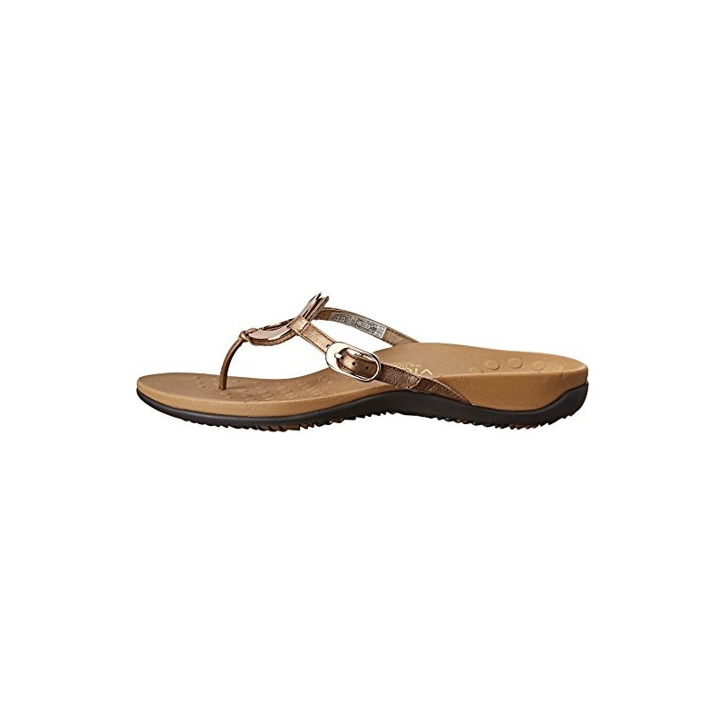 Vionic Karina Womens Toe-post Supportive Sandal Bronze - 9 Wide