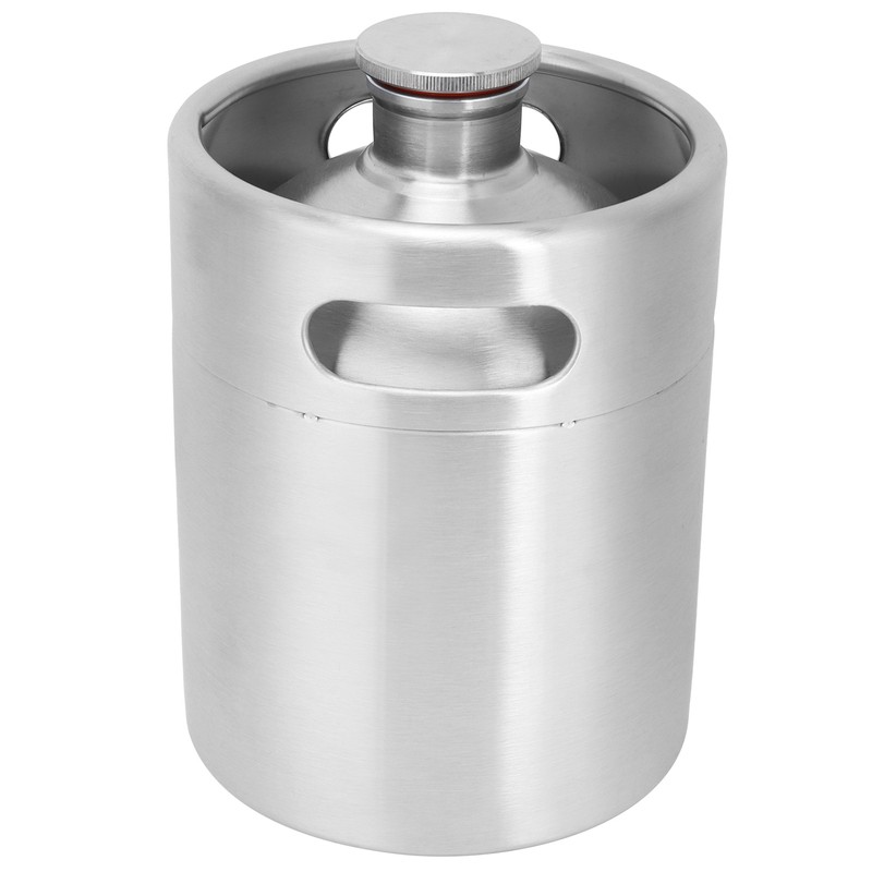 2L Beer Keg Mini Stainless Steel Beer Barrel with Spiral